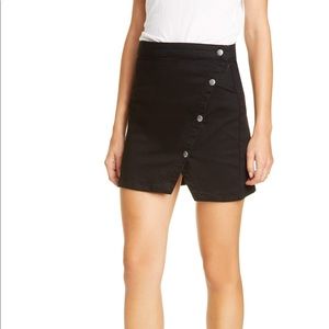 Free People Notched Denim Skirt